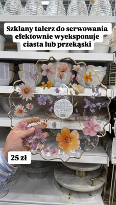 Talerz do serwowania szklany promocja w Pepco