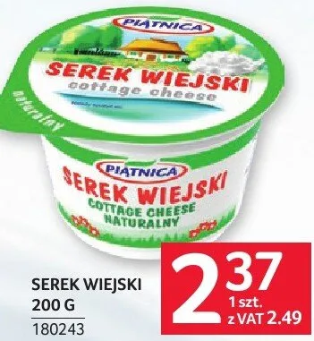 Serek wiejski cottage cheese naturalny Piątnica 180243 promocja w Selgros