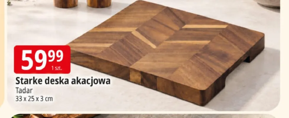 Starke deska akacjowa 33x25x3 cm promocja w Leclerc