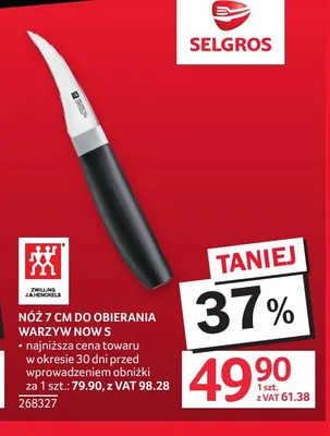 Nóż 7 cm do obierania warzyw Now S Zwilling promocja w Selgros