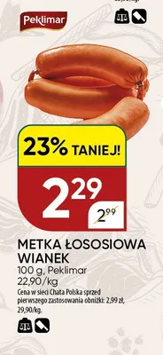 Metka łososiowa wianek Peklimar promocja w Chata Polska