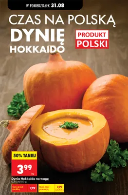 Dynia hokkaido polska promocja w Biedronka