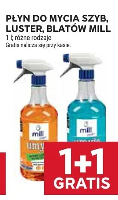 Płyn do mycia szyb, luster, blatów Mill promocja w Stokrotka