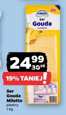 Ser Gouda plastry 1 kg promocja w Netto