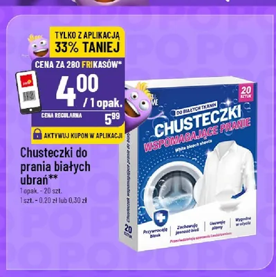 Chusteczki do prania białych ubrań promocja w POLOmarket