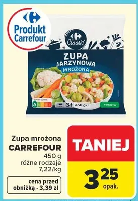 Zupa mrożona jarzynowa różne rodzaje promocja w Carrefour Market