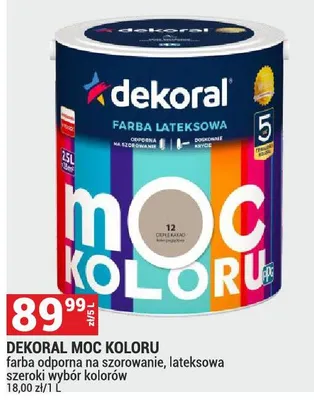 Farba DEKORAL MOC KOLORU promocja w Merkury Market