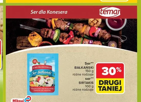 Ser Bałkański z mleka koziego promocja w Carrefour