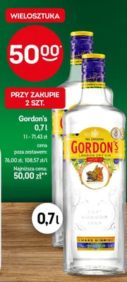 Gin Gordon's London Dry promocja w Żabka