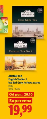 Herbata czarna English Tea No. 1 Ahmad promocja w Lidl
