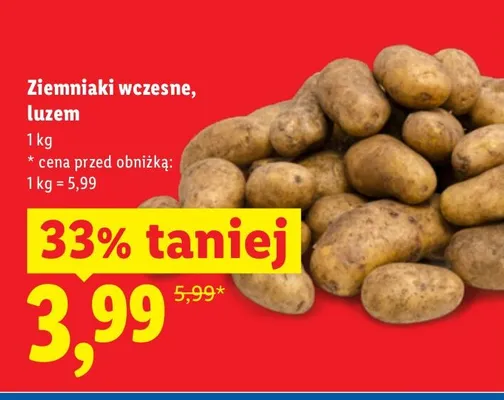 Ziemniaki wczesne, luzem promocja w Lidl