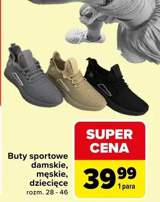 Buty sportowe damskie, męskie, dziecięce promocja w Carrefour Market