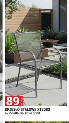 Krzesło stalowe XT3083 62x55x86cm promocja w Merkury Market