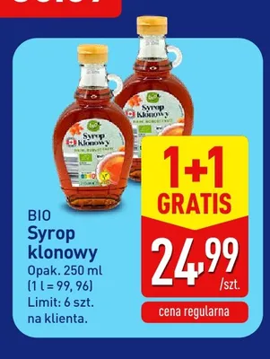 Syrop klonowy Bio promocja w Aldi