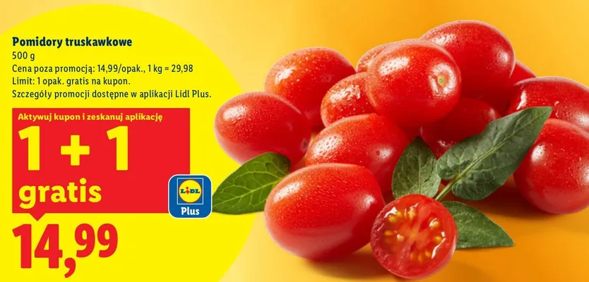 Pomidory truskawkowe promocja w Lidl