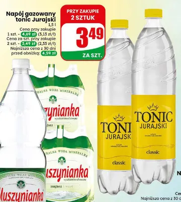 Napój gazowany tonic Jurajski promocja w Dino