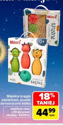 Puzzle sensoryczne kółka Mom's promocja w Carrefour