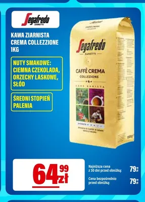 Kawa ziarnista Crema Collezione Segafredo Zanetti promocja w RTV EURO AGD