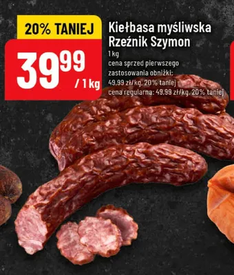 Kiełbasa myśliwska Rzeźnik Szymon promocja w POLOmarket