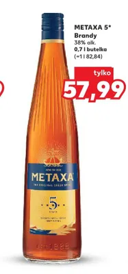 Brandy METAXA 5* 38% alk. promocja w Kaufland