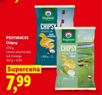 Chipsy Przysnacki solone solą morską promocja w Lidl