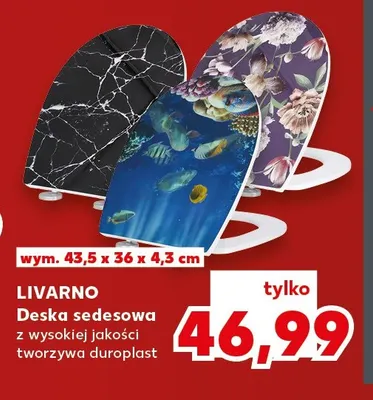 Deska sedesowa z wysokiej jakości tworzywa duroplast Livarno promocja w Kaufland