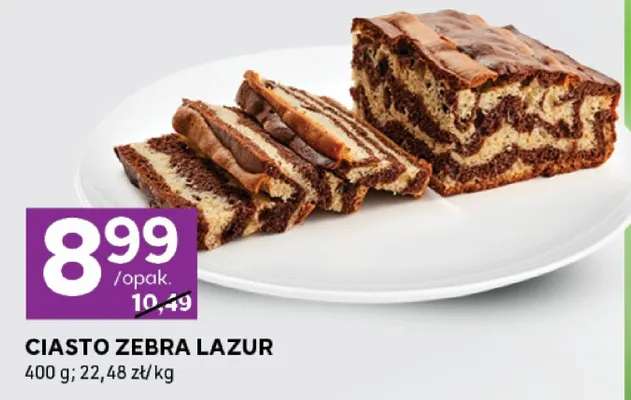 Ciasto zebra lazur promocja w Stokrotka