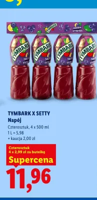 Napój jagoda cytryna Tymbark x Setty 4-pak promocja w Lidl