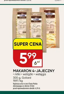 Makaron 4-jajeczny Goliard nitki promocja w Chata Polska