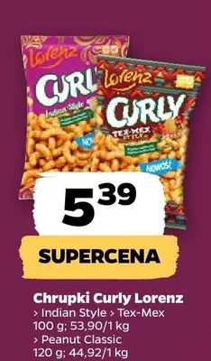 Chrupki curly tex-mex Lorenz promocja w Netto