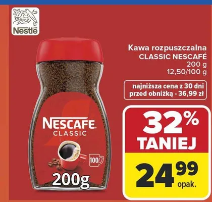 Kawa rozpuszczalna Classic Nescafé promocja w Carrefour