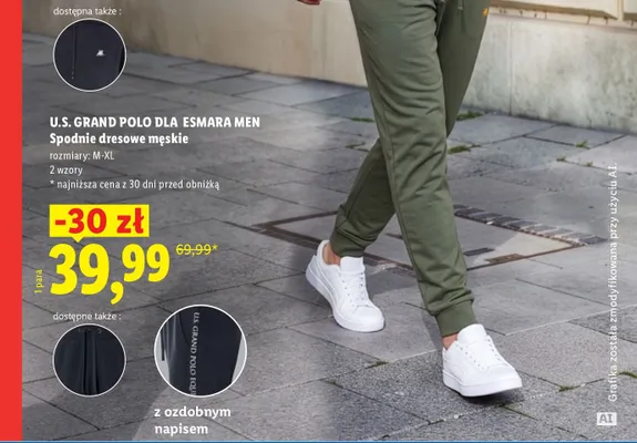 Spodnie dresowe męskie U.S. Grand Polo dla esmara Men promocja w Lidl