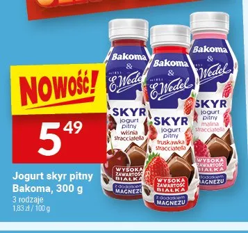 Jogurt skyr pitny Bakoma 300g promocja w Twój Market