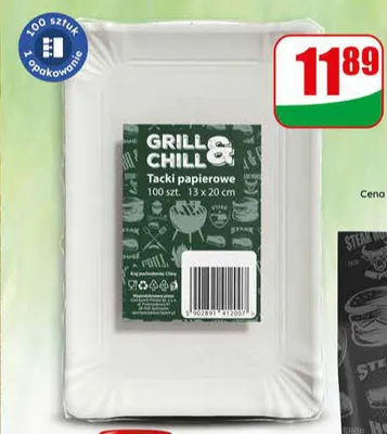 Tacki papierowe Grill & Chill promocja w Dino