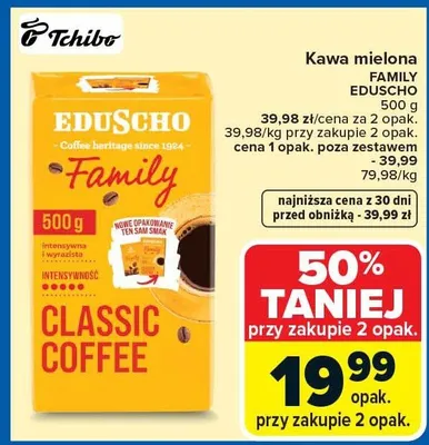 Kawa mielona Family Eduscho Tchibo promocja w Carrefour