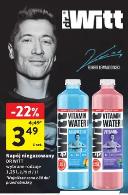 Napój niegazowany Vitamin Water wit. C + D3 + B12 promocja w Intermarche