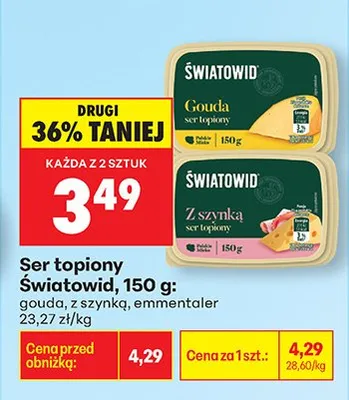 Ser topiony emmentaler promocja w Biedronka