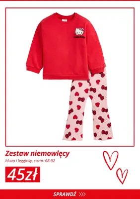 Zestaw niemowlęcy bluza i legginsy Hello Kitty promocja w KiK