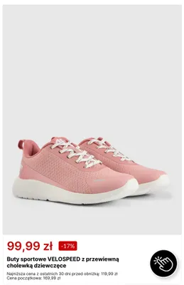 Buty sportowe VELOSPEED z przewiewną cholewką dziewczęce 4F promocja w 4F