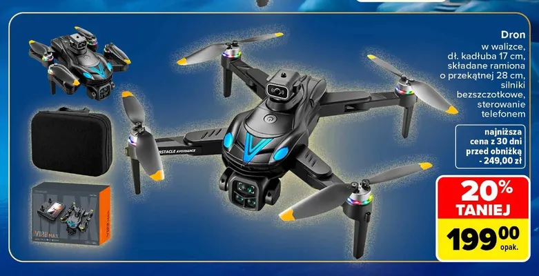 Dron w walizce V188 MAX promocja w Carrefour