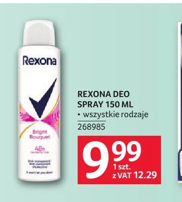 Dezodorant spray Rexona promocja w Selgros