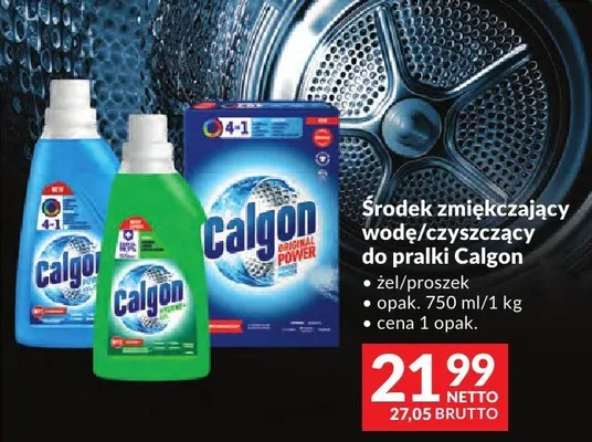 Środek zmiękczający wodę/czyszczący do pralki Calgon żel/proszek promocja w Makro