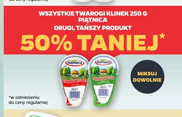 Twarogi klinek Piątnica promocja w Netto