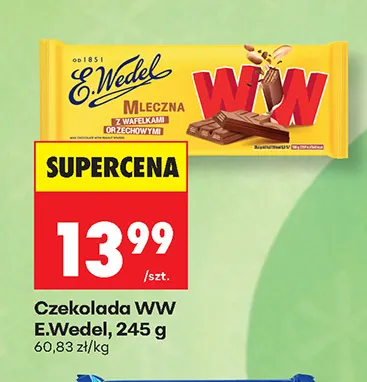 Czekolada WW E.Wedel promocja w Biedronka