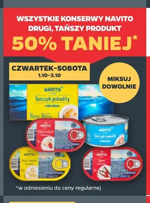 Tuńczyk jednolity Navito promocja w Netto