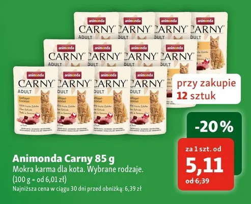 Mokra karma dla kota Animonda Carny promocja w MAXI ZOO