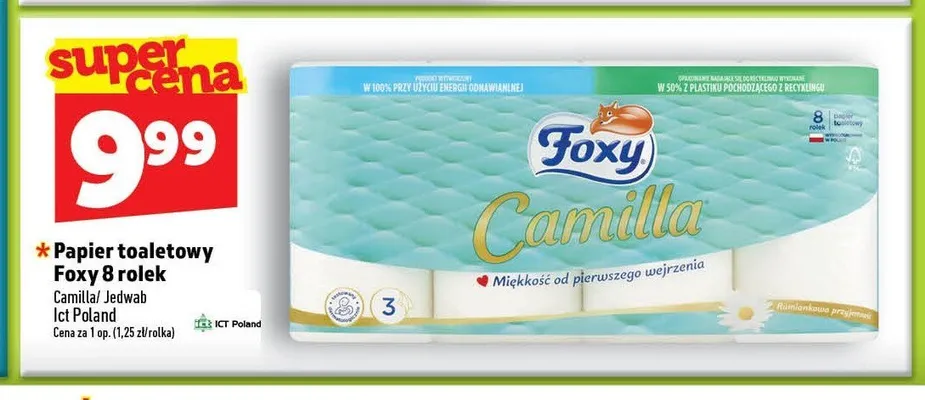 Papier toaletowy Foxy Camilla promocja w TOPAZ