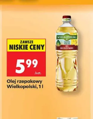 Olej rzepakowy Wielkopolski promocja w Biedronka