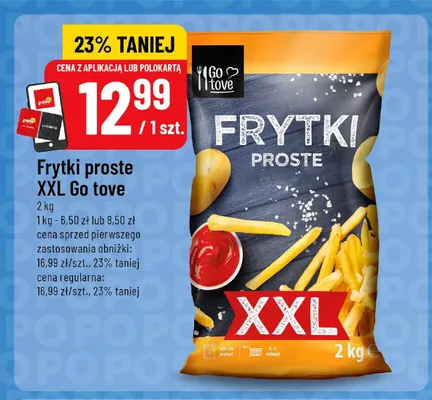 Frytki proste XXL Go tove promocja w POLOmarket