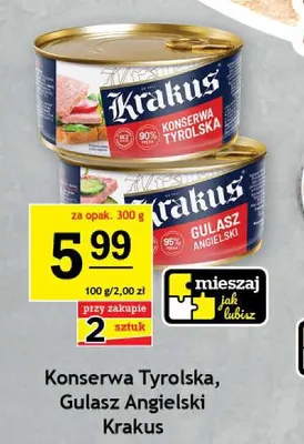 Konserwa tyrolska Krakus promocja w Gram Market